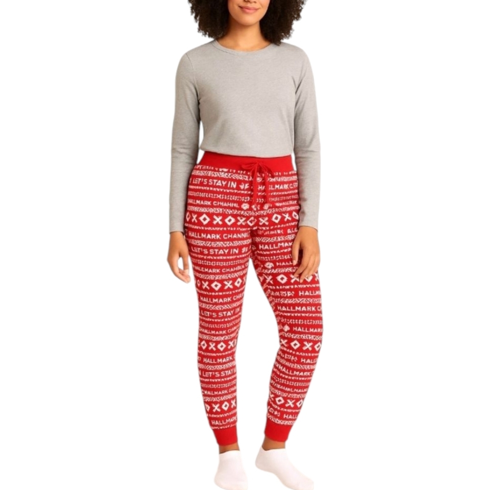 Hallmark Channel Lounge Pants | M | Let’s Stay In Print | Elastic Waist Pockets